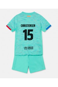 Barcelona Andreas Christensen #15 Jalkapallovaatteet Lasten Kolmas peliasu 2023-24 Lyhythihainen (+ Lyhyet housut)